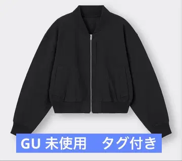 GU 크롭 리브 블루종+E 블랙 XL