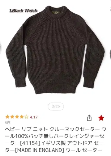 헤비 리브 니트 크루넥 스웨터