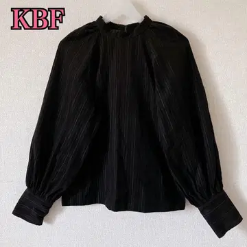 KBF 어반 리서치 스트라이프 벌룬 슬리브 블라우스 코듀로이