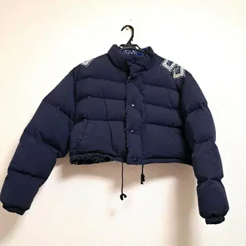 ILE de BLEU 네이비 다운 자켓 크롭 기장 S~M