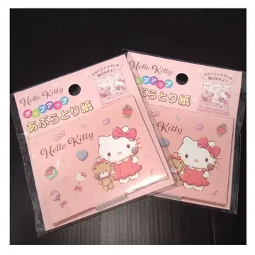 일본 한정 헬로키티 팝업 기름종이 2개 세트