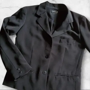 아네스베 블랙 자켓 어깨 패드 포함 블랙 버튼