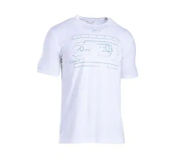 S 화이트 그래픽 프린트 티셔츠 M