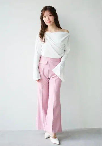 Aimeine 플랩 하이웨스트 와이드 팬츠