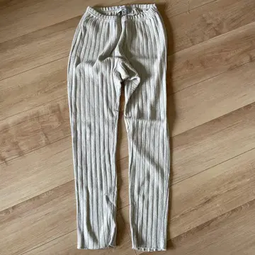 Americana 베이지 리브 조거 팬츠