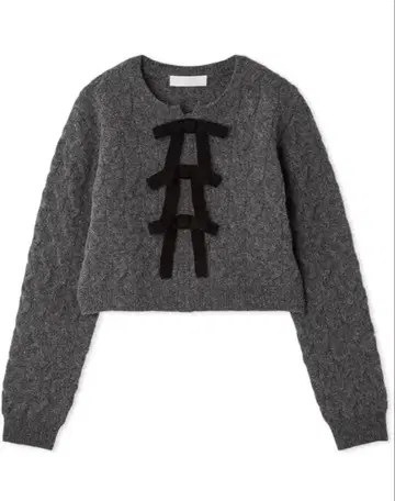 CELFORD 리본 모티브 케이블 니트 풀오버