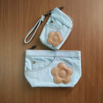마리콴트 파우치 데님 미사용 새상품