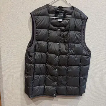 TAION 차콜 그레이 다운 베스트 M 사이즈