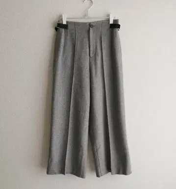 human woman 휴먼 우먼 헤링본 울 와이드 팬츠