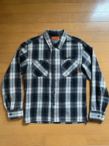 CALEE 옴브레 체크 셔츠 M 사이즈 플란넬 셔츠