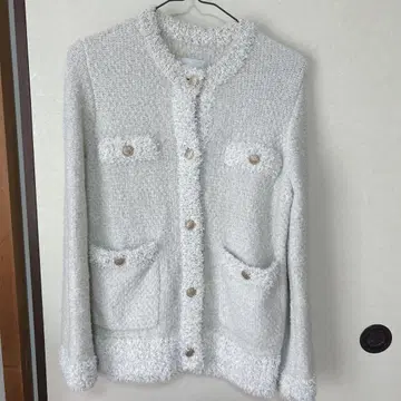 CELFORD 노카라 라메 골드 버튼 울 혼방 자켓