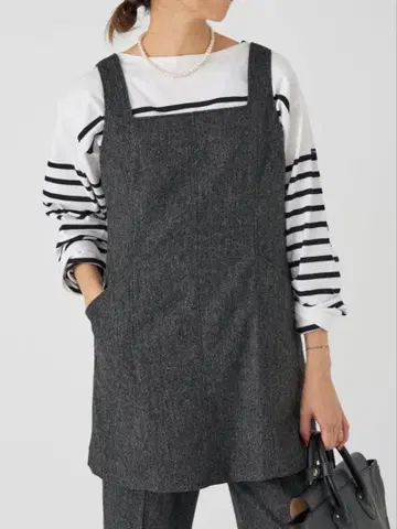 [ IENA ] 트위드 스퀘어 튜닉