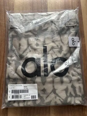 [정품] 새상품 미사용 alo yoga 쇼핑백 토트 그레이 타이 다이