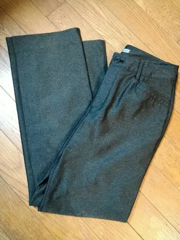 비쓰리 샤이니 섀도우 스트레이트 팬츠 #4 차콜 그레이