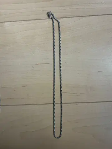 실버 스테인리스 스틸 체인 목걸이 약 50cm