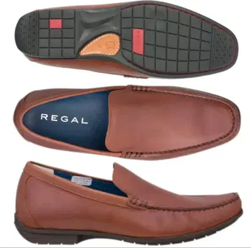 REGAL 브라운 가죽 로퍼 56HR 천연 가죽