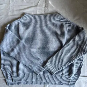 MAX&Co 리브 긴팔 니트 라이트 블루 M