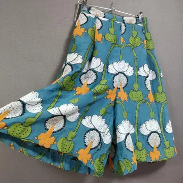 peu pres 와이드 팬츠 롱 스커트 꽃무늬 올 패턴 자카드