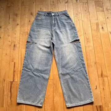 Re:EDIT 사이드컷 와이드 데님 팬츠 L