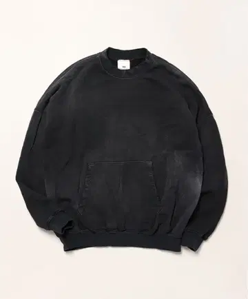 Oversize Kangaroo Pocket Crew Neck Aged