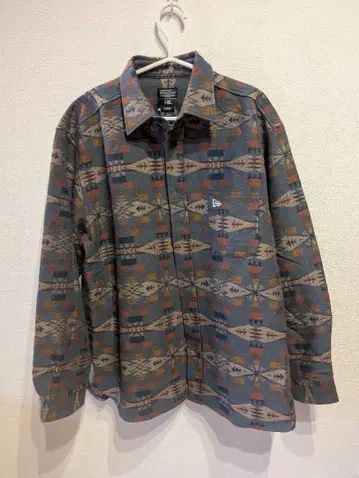 뉴에라 긴팔 셔츠 Pendleton 콜라보 네이비 XL