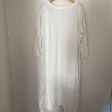 45rpm 코튼 100% 화이트 롱 원피스