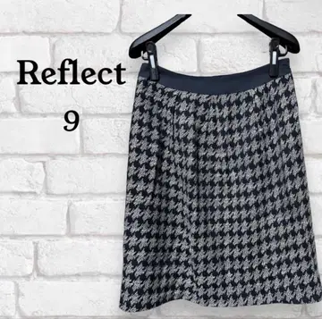 Reflect 스커트 9 블랙 계열 하운드투스 패턴 여성용