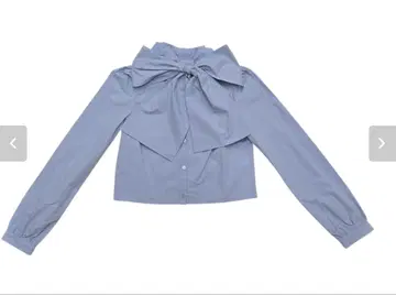 lilLilly 보타이 리본 블라우스 블루