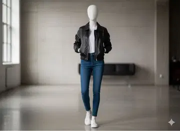 쿨 뷰티! [ 새상품급 ] 블랙 가죽 자켓