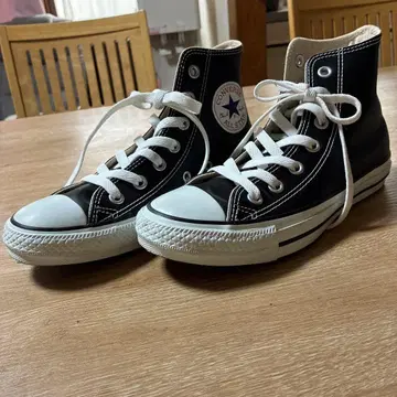 CONVERSE 하이컷 올 가죽 블랙 23.5cm