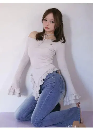 앤드마리 Lauren 프릴 탑 andmary 택 포함