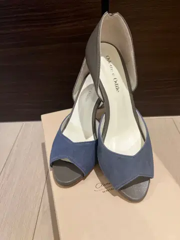 오픈토 펌프스 그레이 x 네이비 오데뜨 앤 오딜