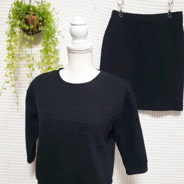 세실 맥비 (F) 상의 미니 스커트 셋업 블랙