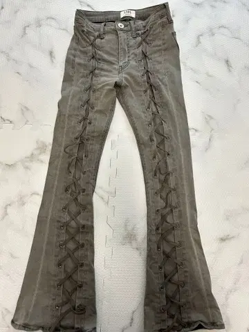 GYDA 그레이 레이스업 데님 팬츠 M