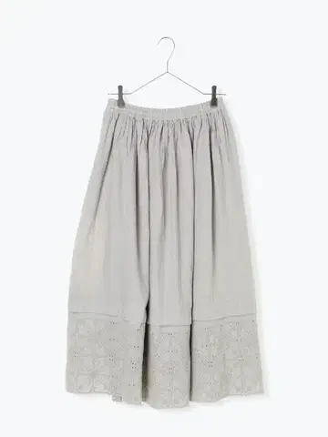 눈꽃 패턴 밑단 자수 스커트 민트 츠하루