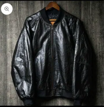 PABLO VINCI 가죽 봄버 자켓 M 사이즈 블랙 소가죽 미사용