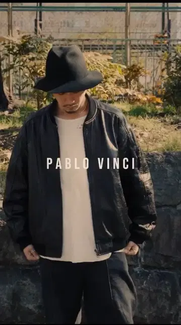 PABLO VINCI 가죽 봄버 자켓 M 사이즈 블랙 소가죽 미사용