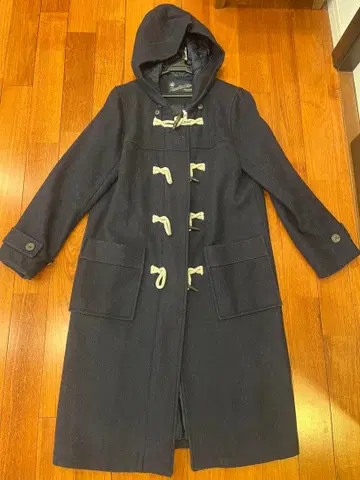 어반 리서치 소니 라벨 네이비 더플 코트 후드 부착