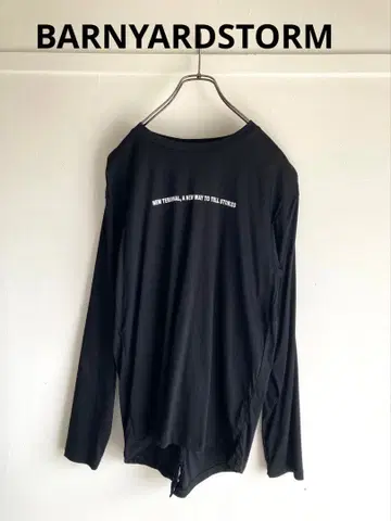 BARNYARDSTORM 프린트 로고 백 슬릿 티셔츠