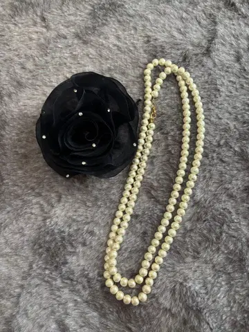 코튼 펄과 코사지 세트