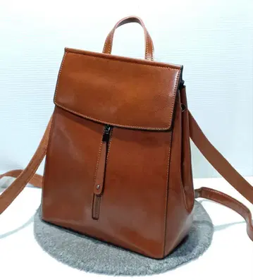 소가죽 백팩 숄더백 3WAY 브라운 [미사용에 가까운]