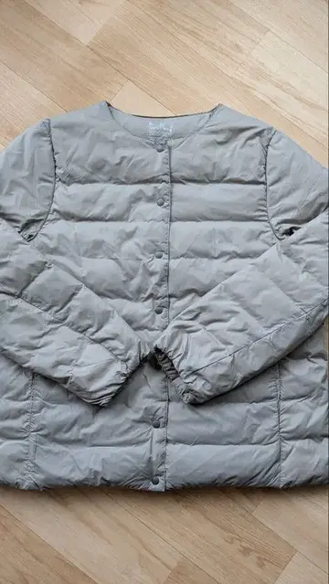 무인양품 경량 다운 노카라 자켓 베이지 XL