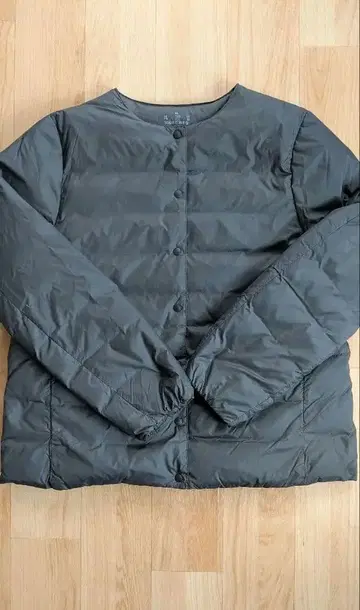 무인양품 경량 다운 노카라 자켓 블랙 XL
