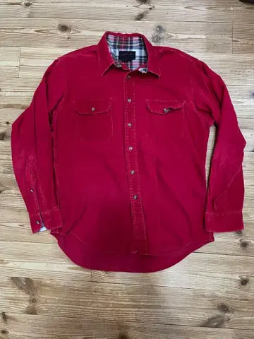 OSHMAN'S 워크 셔츠 코듀로이 사이즈 L 빨간색 레드