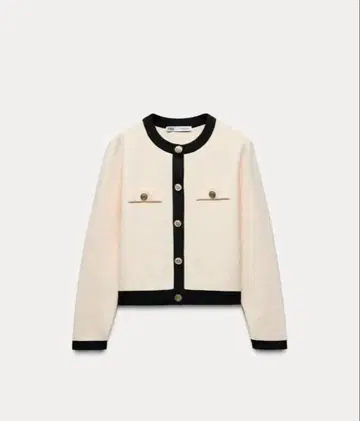 [ 거의 미사용 ] ZARA 골드 버튼 니트 가디건 M