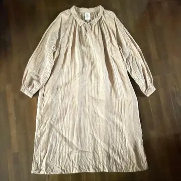 이치 앤티크스 린넨 100% 스트라이프 원피스