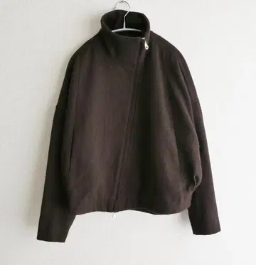 BASISBROEK 버지스브룩 숏 기장 울 블루종 자켓