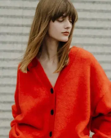 NORC 니트 가디건 빨간색 24aw