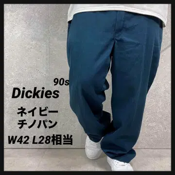 디키즈 90s 치노 팬츠 네이비 워크 탈론 지퍼 W42 L28 상당