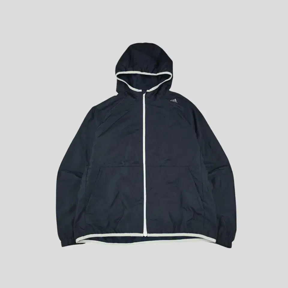 ADIDAS | 아디다스 Adidas Deep Navy White Reflective Logo Climastorm Raglan Hood  Windbreaker #아디다스,#딥네이비,#화이트,#후드,#바람막이 on Bunjang Global Site.